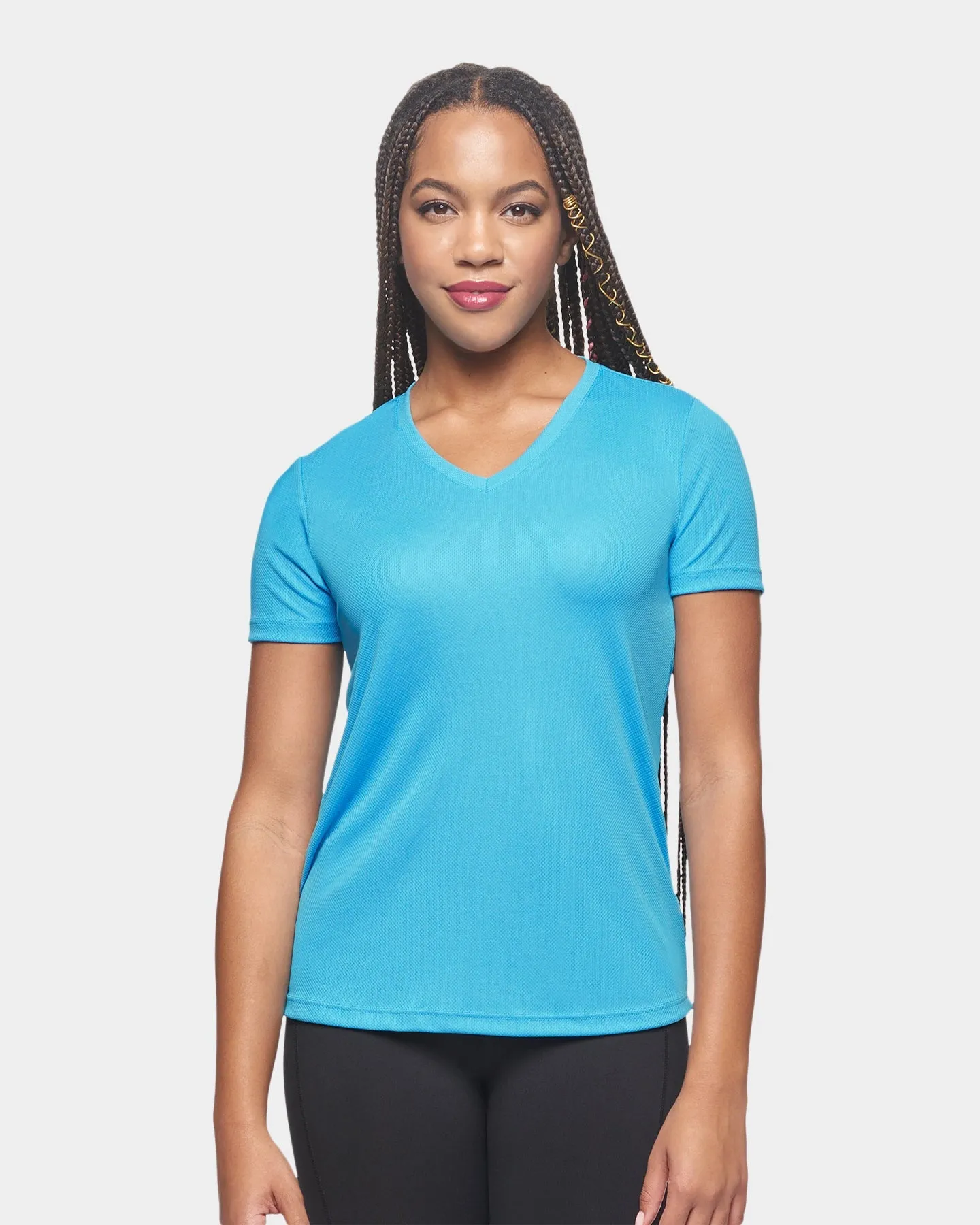 Expert Brand Oxymesh Women's V-Neck Performance T-Shirt - Extended Sizes