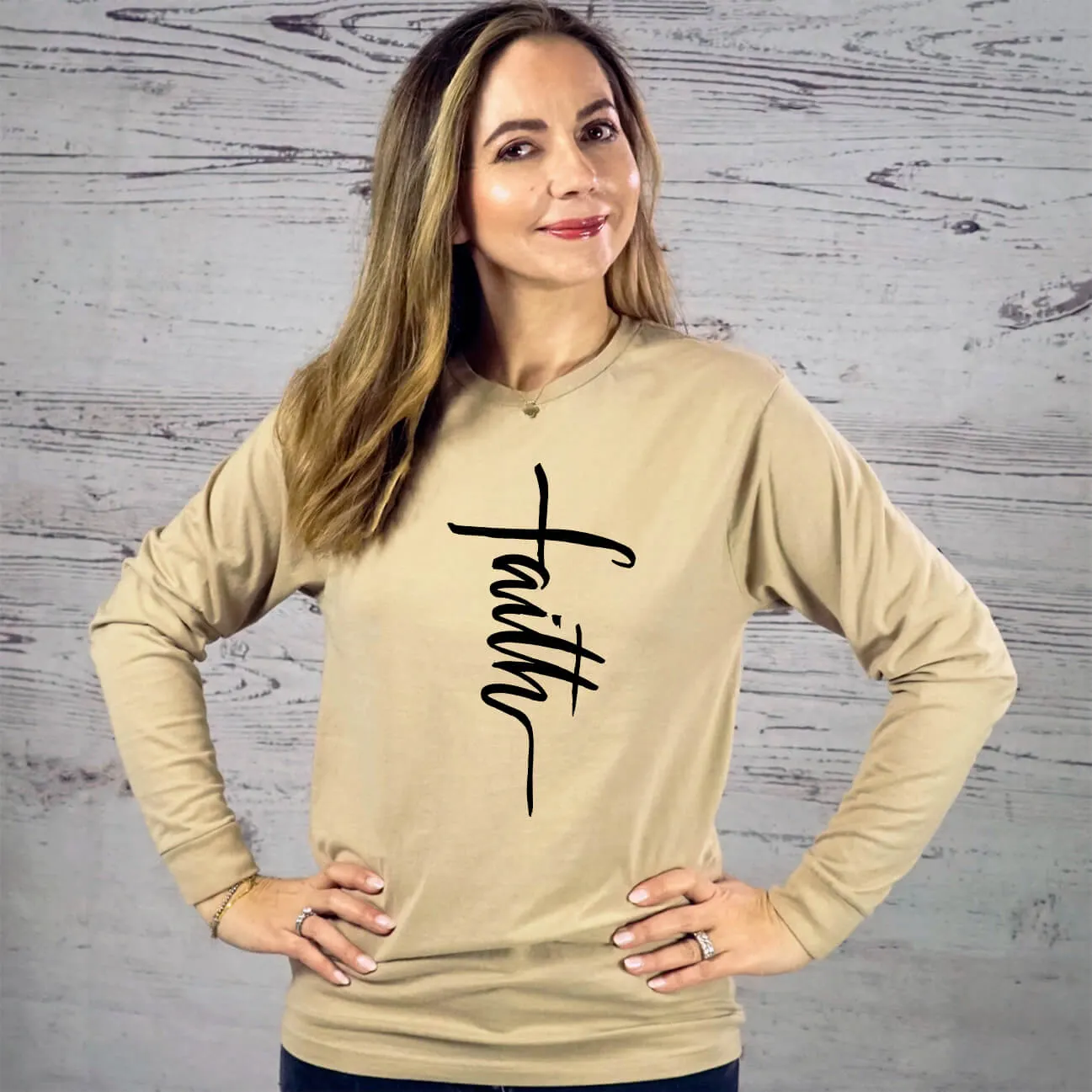 Faith Cross Long Sleeve T Shirt