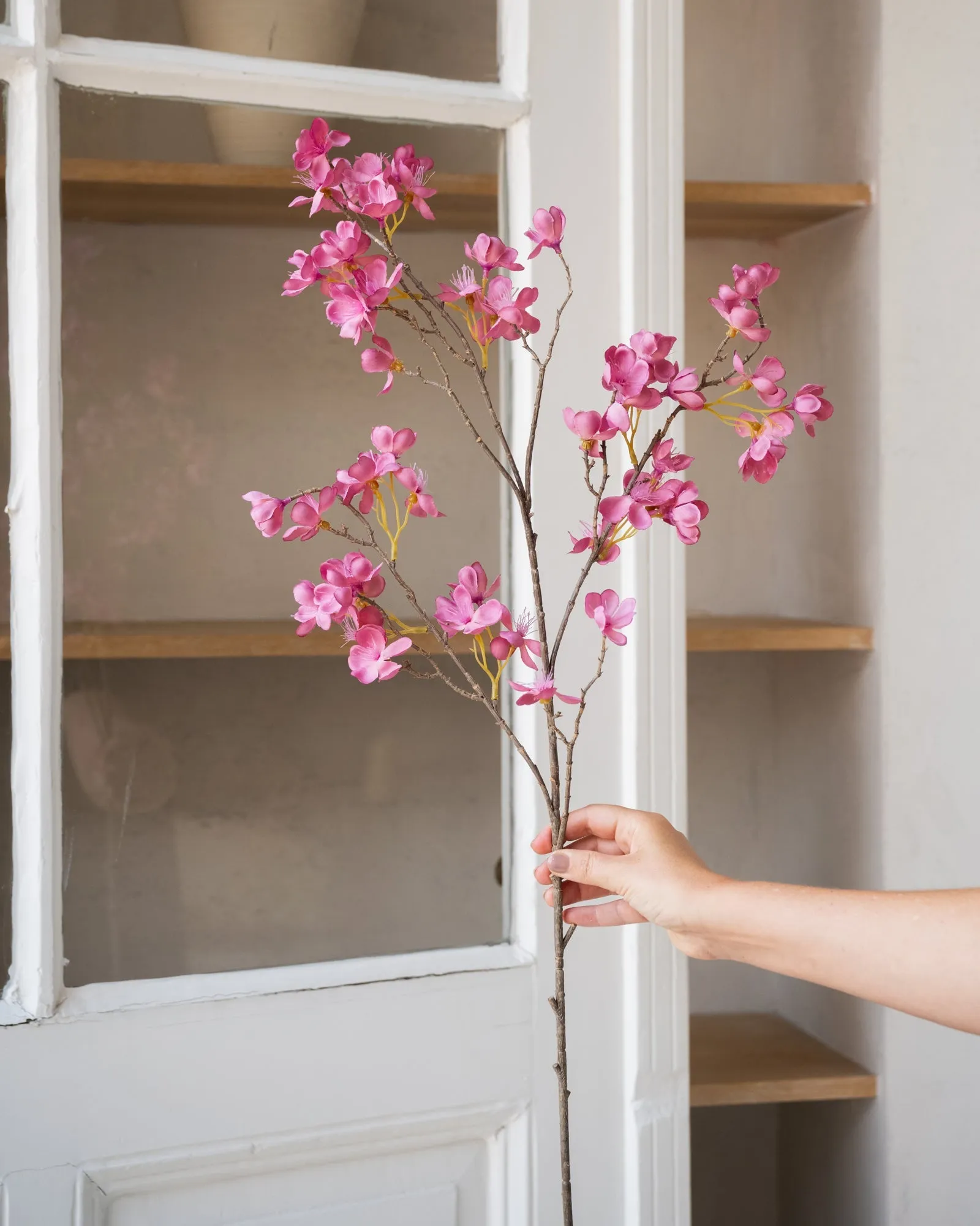 Faux Flower Cherry Blossom Branch Pink