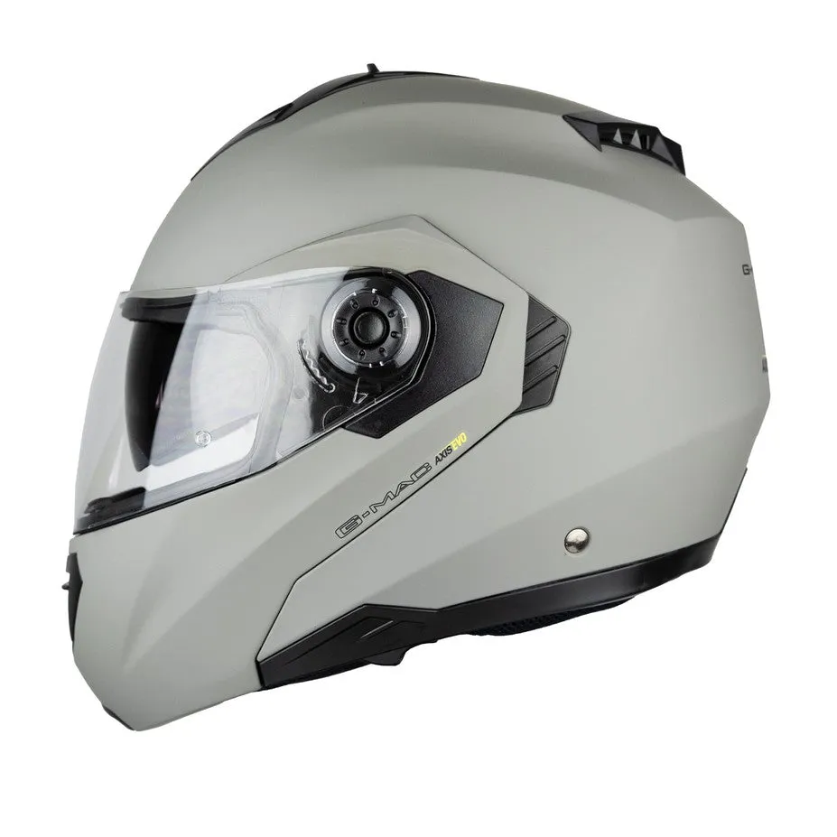 G-Mac Axis Evo Flip Front Helmet - Satin Grey