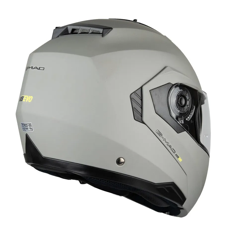 G-Mac Axis Evo Flip Front Helmet - Satin Grey