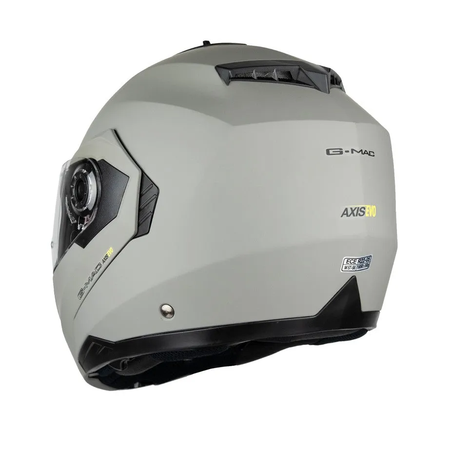 G-Mac Axis Evo Flip Front Helmet - Satin Grey