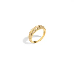 GOLDEN PAVE MILANO RING