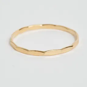 Hammered Gold Stacking Ring