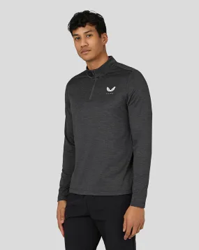 Heren Active Marl 1/4 Zip - Gunmetal