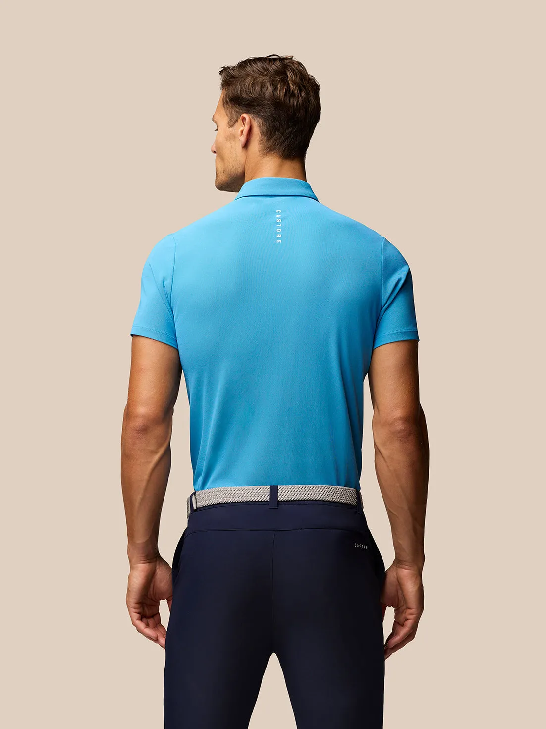 Heren Golf Korte Mouw Club Essential Polo - Blauw