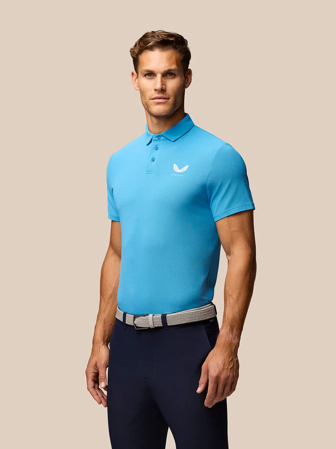 Heren Golf Korte Mouw Club Essential Polo - Blauw