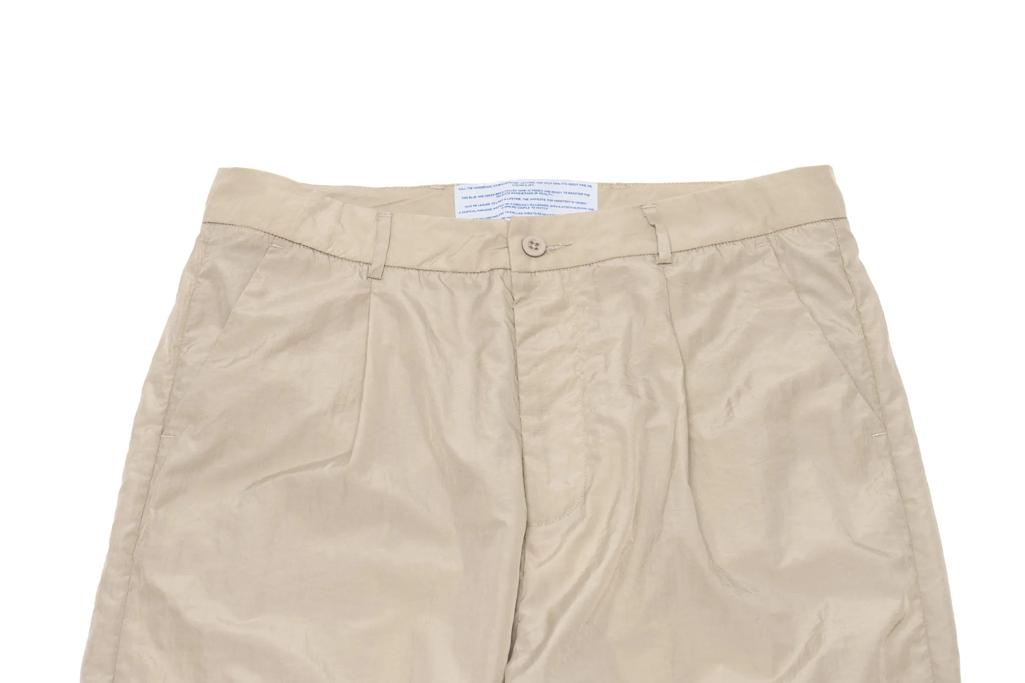 Jungles Jungles Nylon Pleated Pant "Cream"