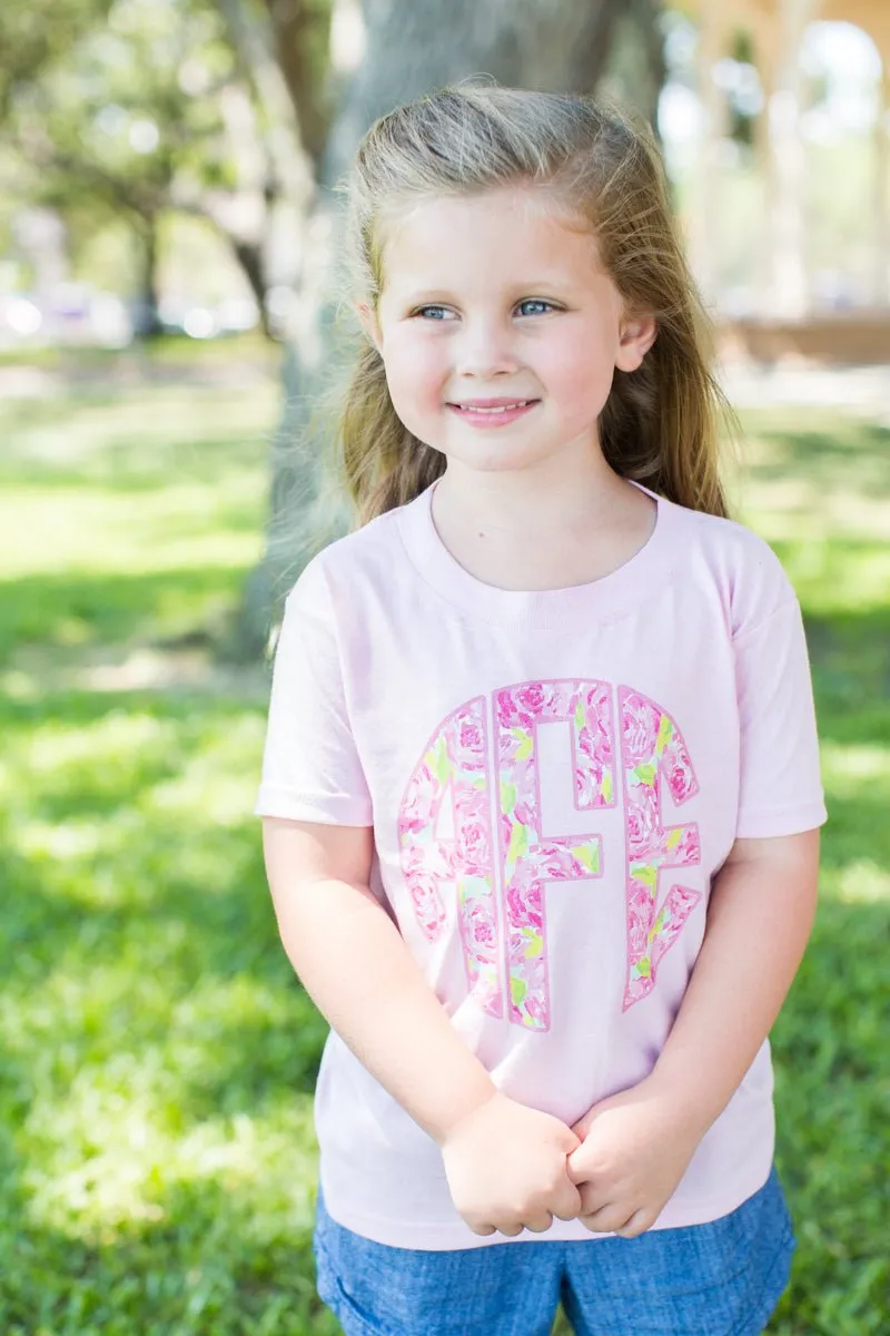 Kids Monogrammed Lilly Big Print T-Shirt