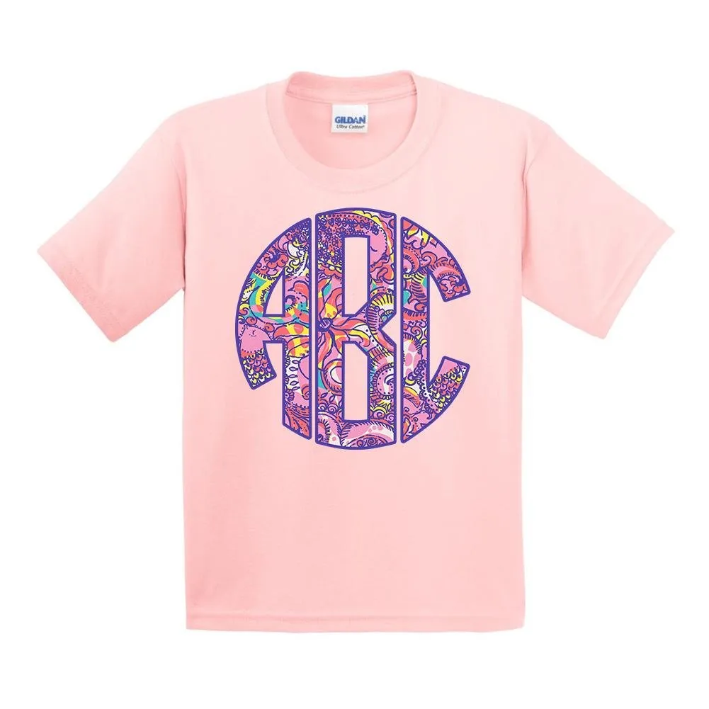 Kids Monogrammed Lilly Big Print T-Shirt