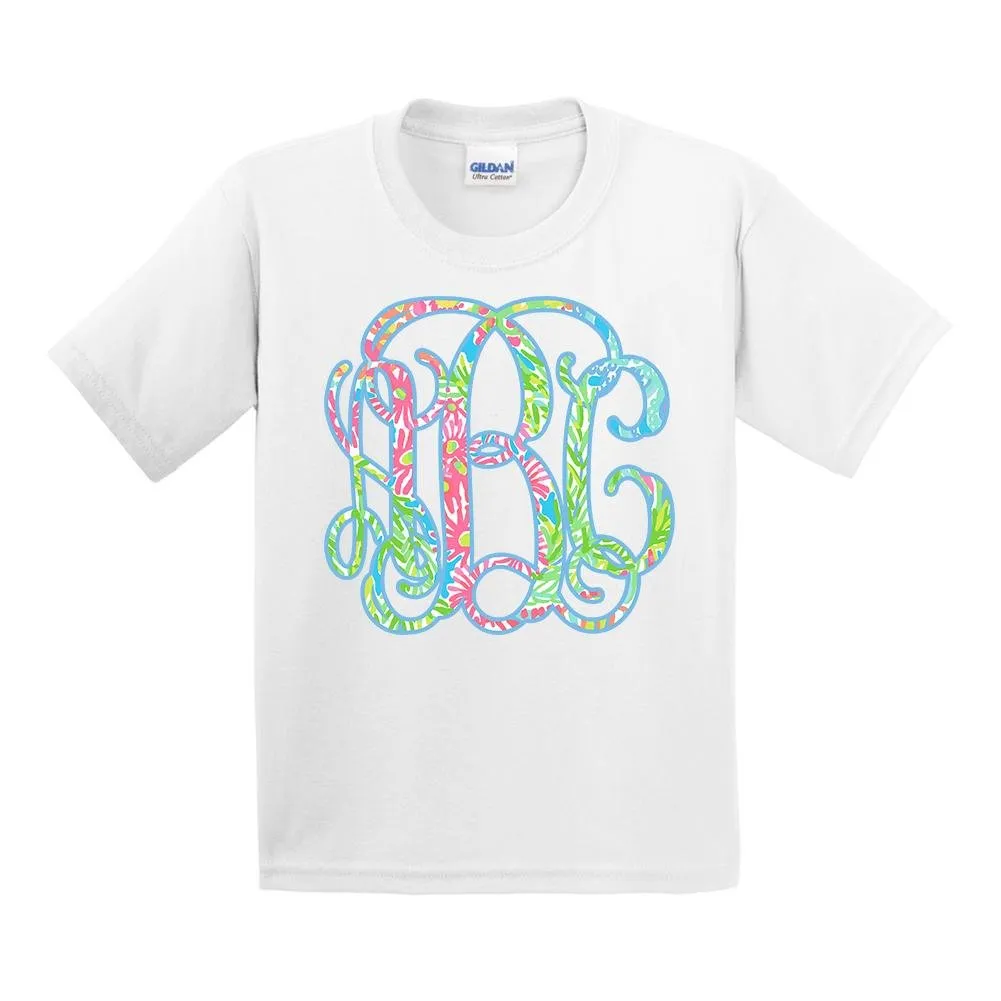 Kids Monogrammed Lilly Big Print T-Shirt