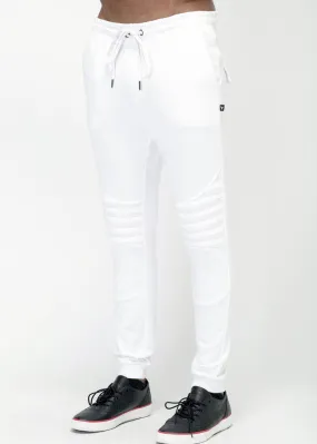 Konus Men's Biker Style Joggers in White