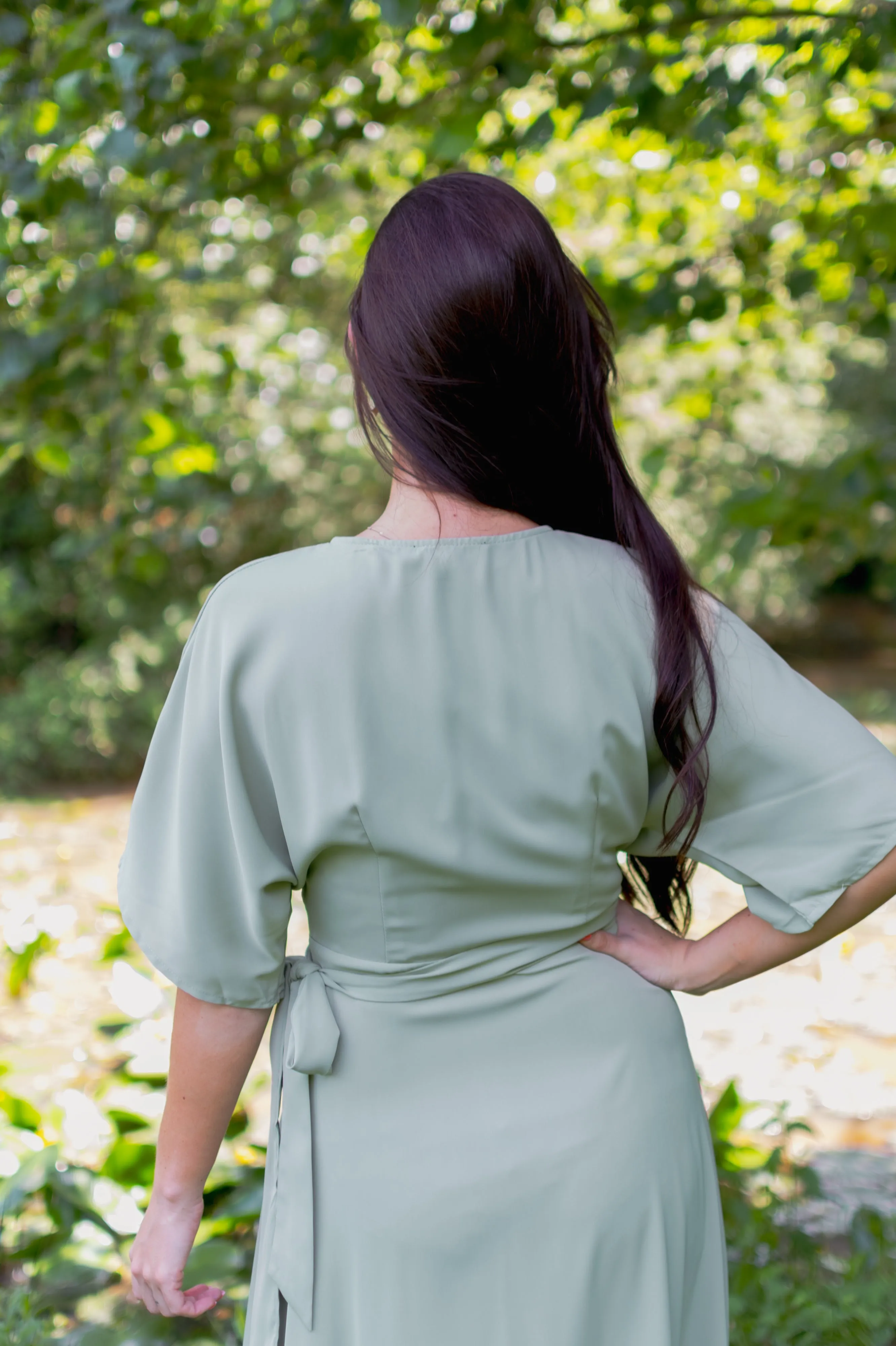 Ladylike Maxi Dress - Sage Green