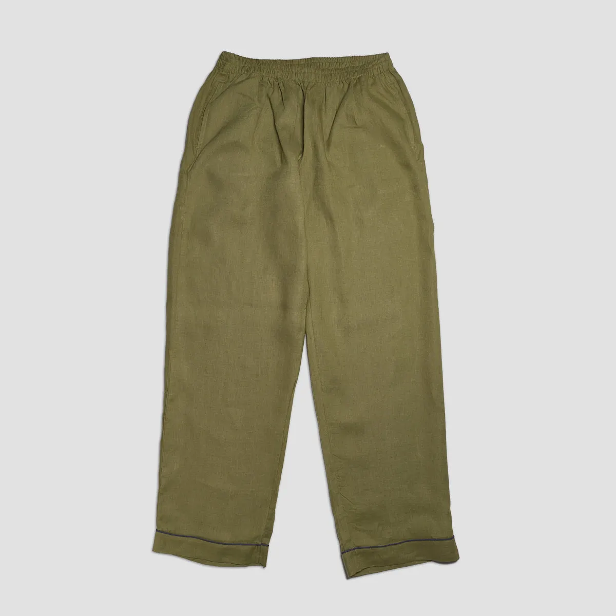 Moss Linen Pyjama Trouser Set