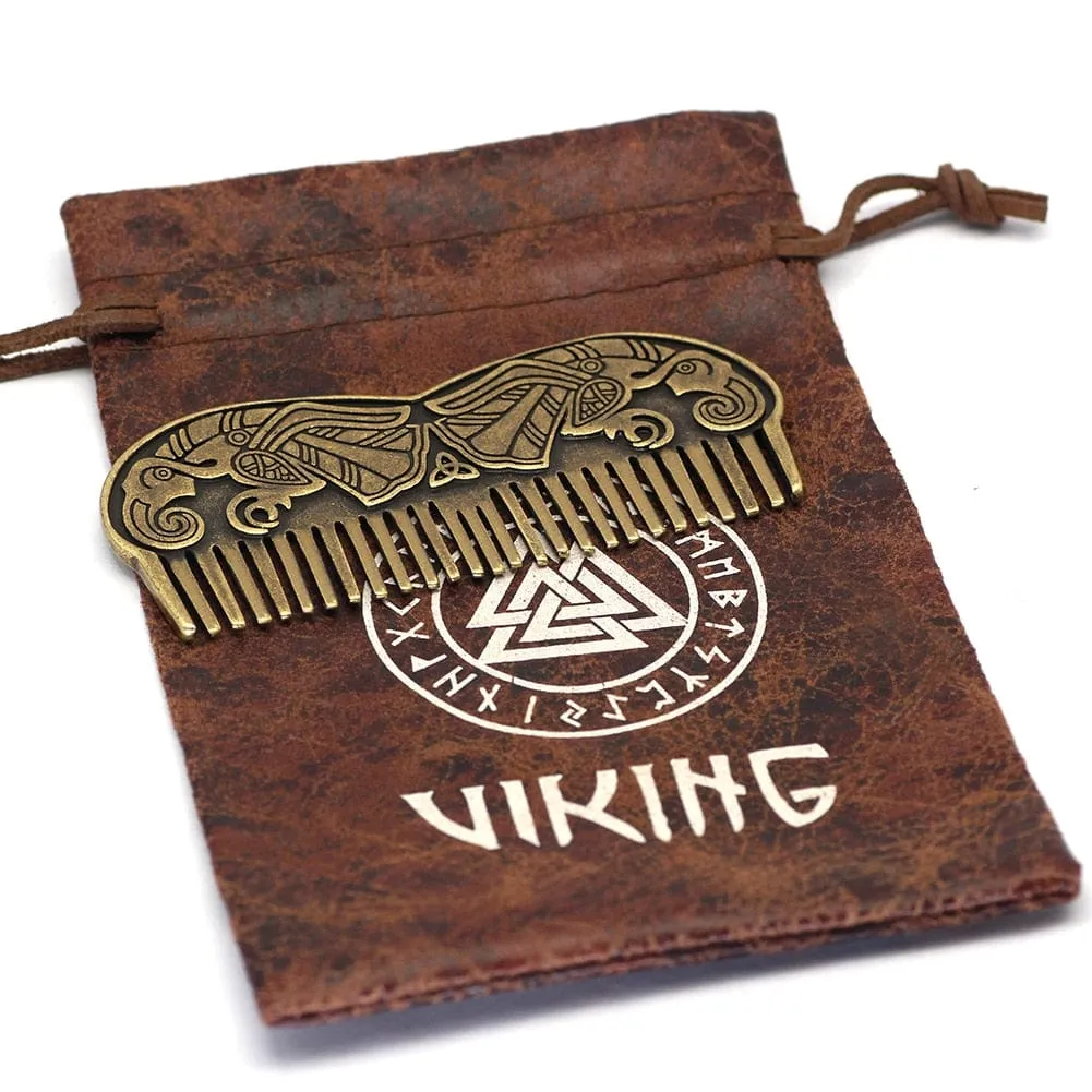 Peigne à barbe Viking - Corbeaux d'Odin