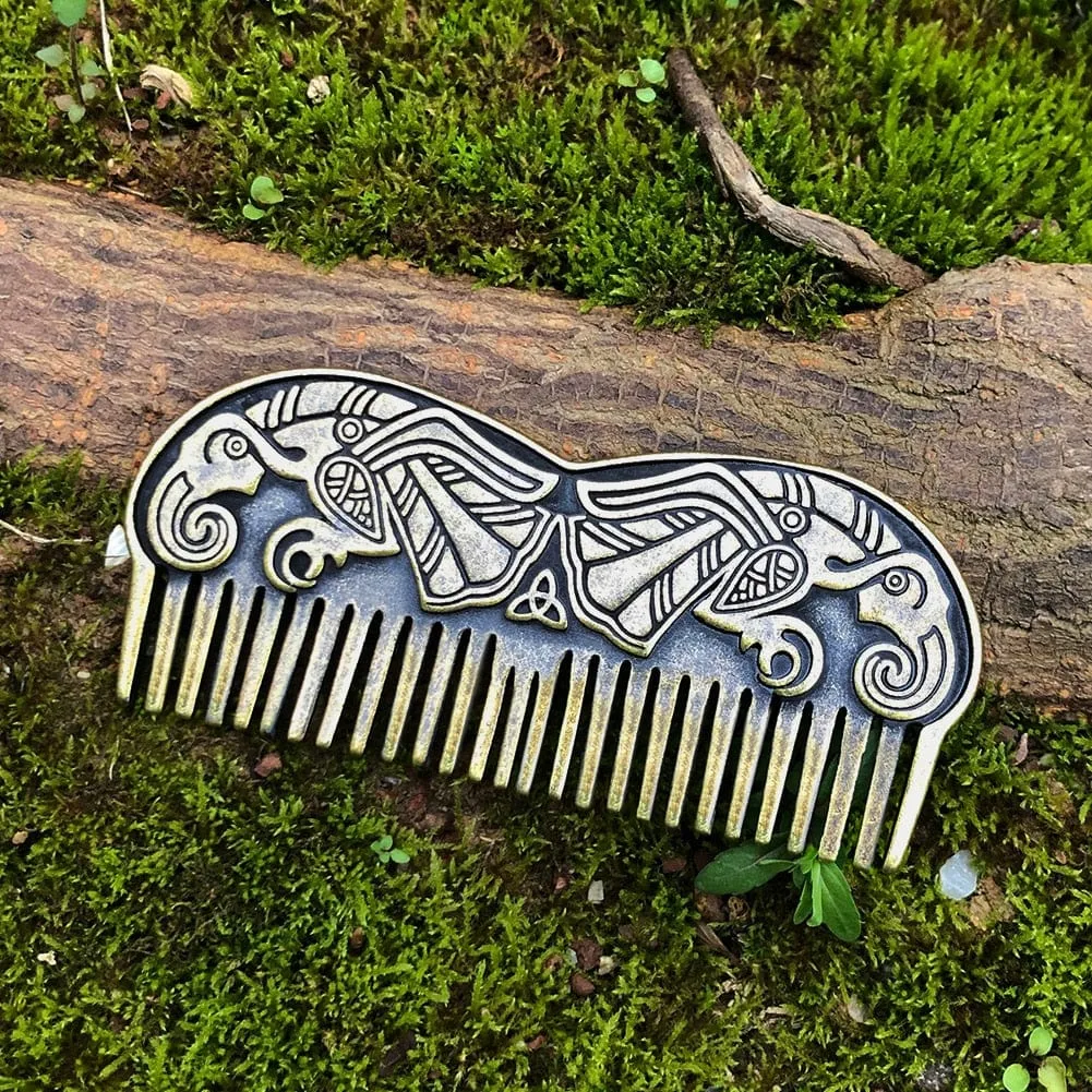 Peigne à barbe Viking - Corbeaux d'Odin