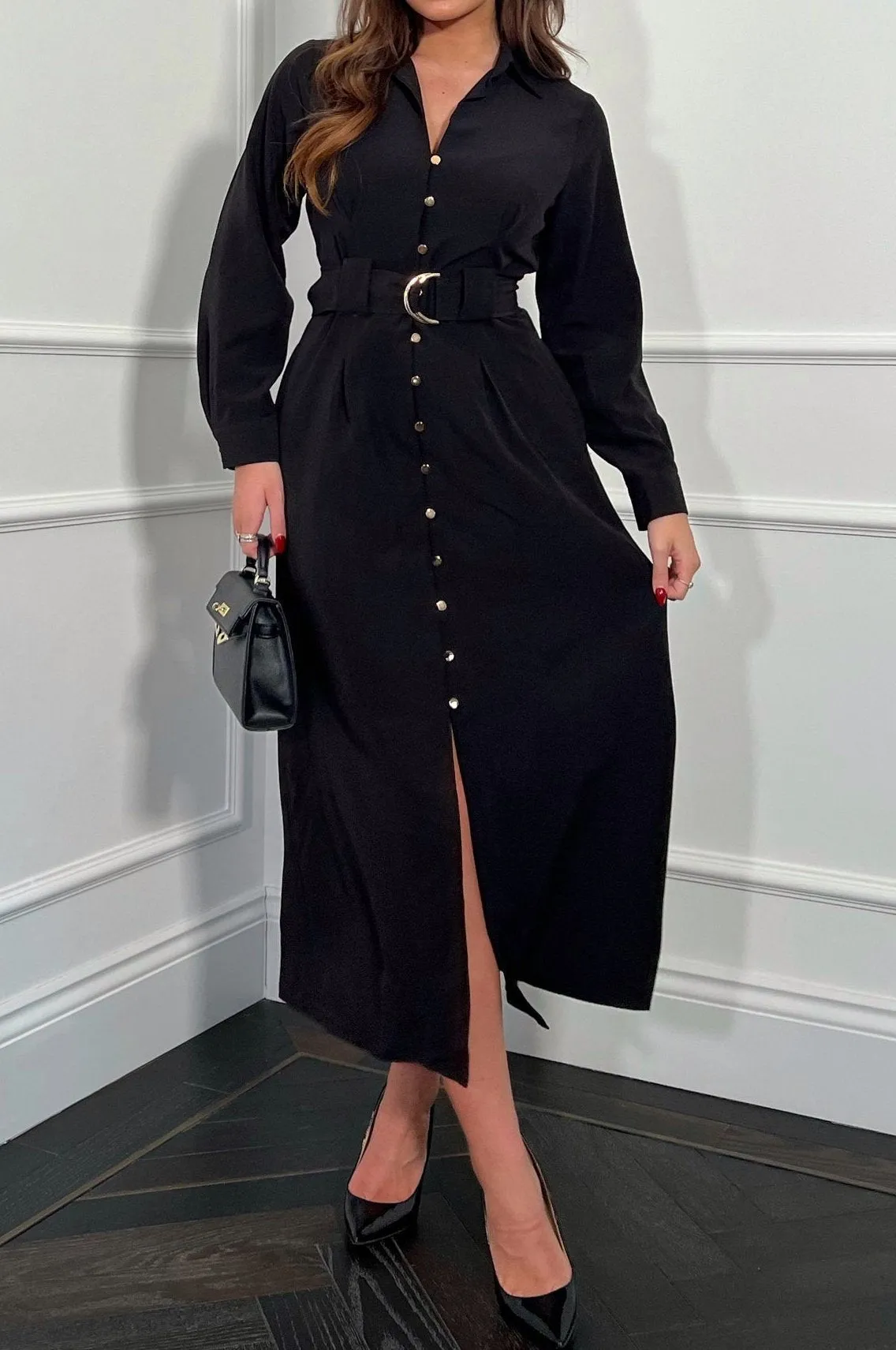 Perfect Shirt Dress - Classy Black