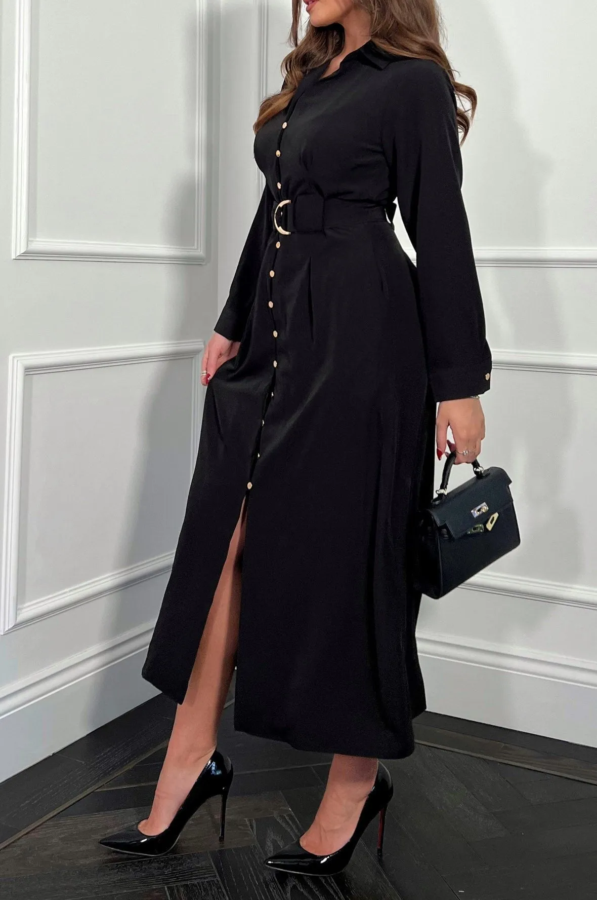 Perfect Shirt Dress - Classy Black