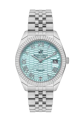 Polo - BP3582C.300 Ladies 3 Hands - Date Light Blue Dial Ceramic Sapphire Coated Glass Diamond