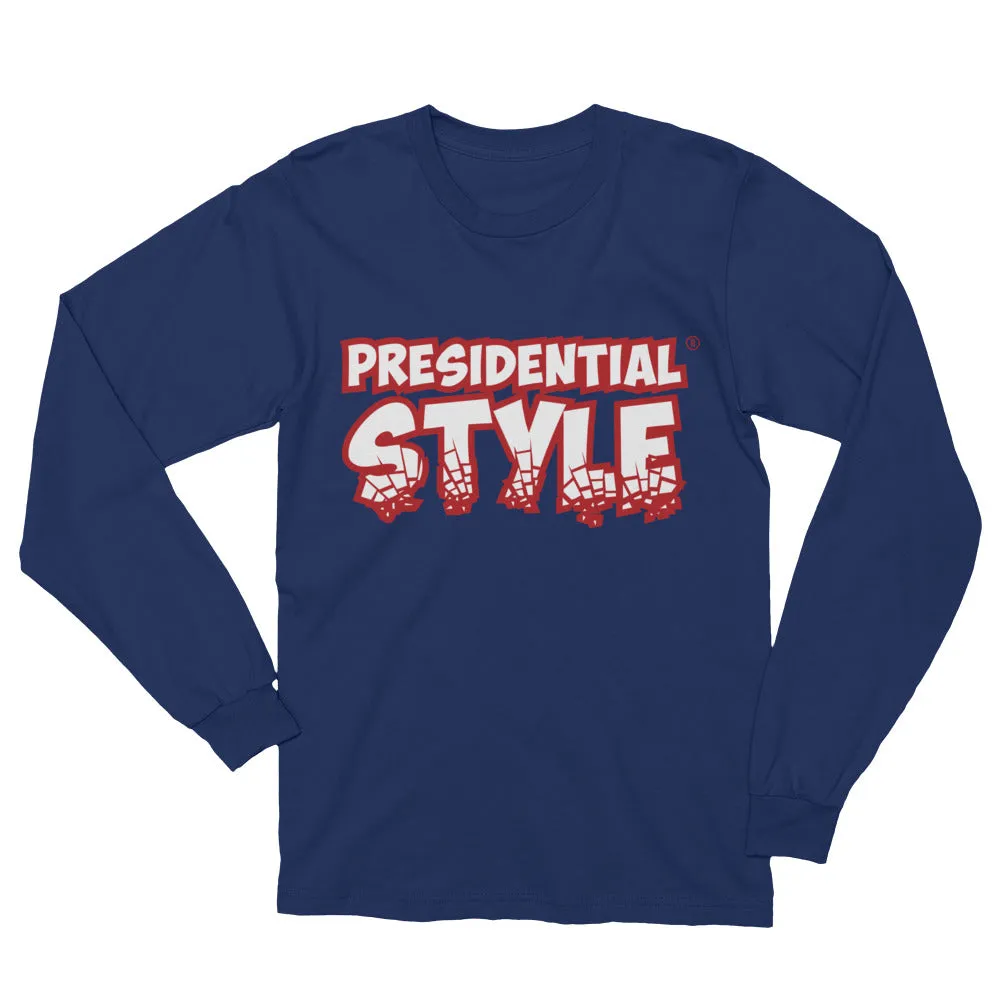 Presidential Style Red Long Sleeve T-Shirt