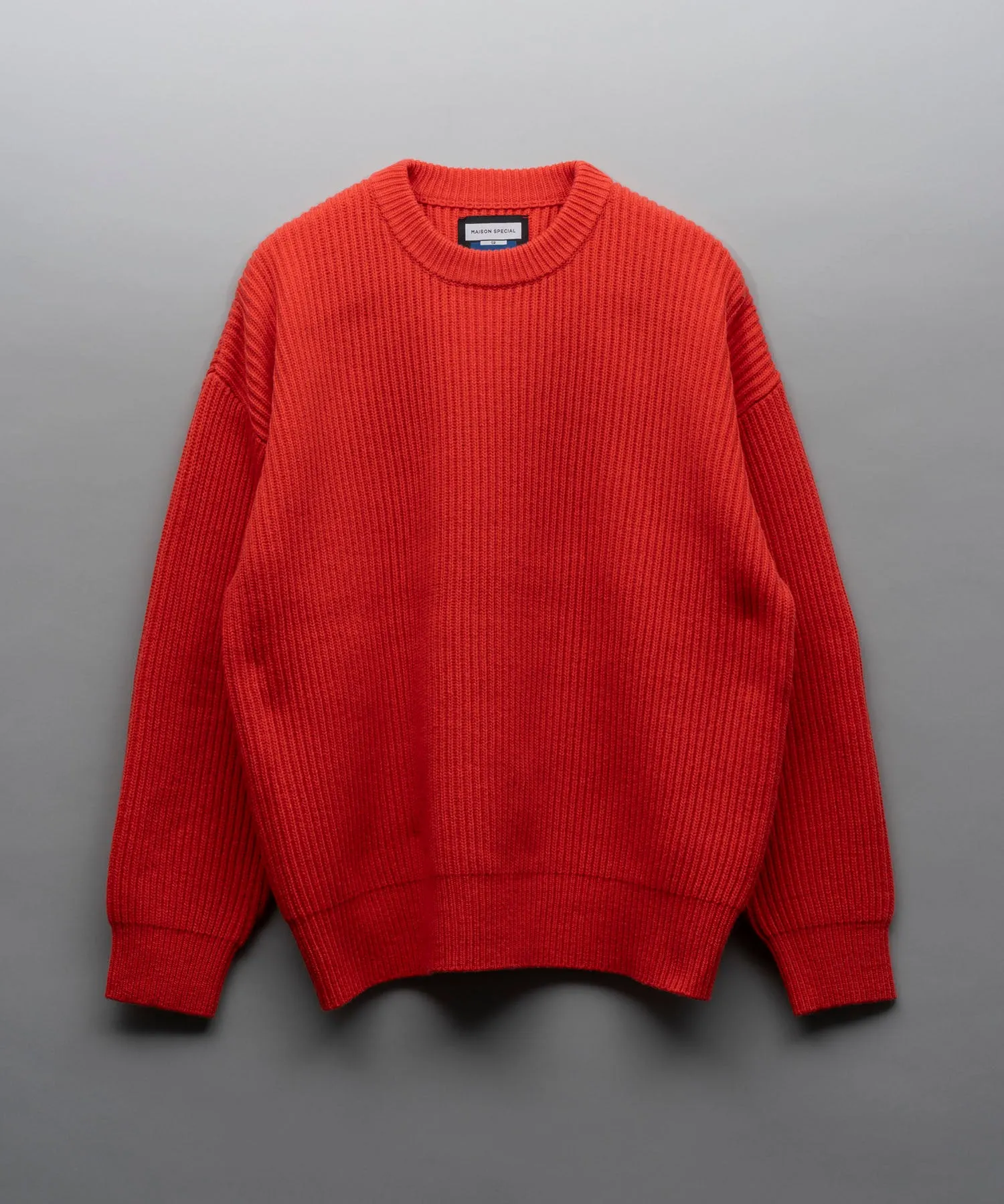 Prime-Over  Rib Crew Neck Knit Pullover