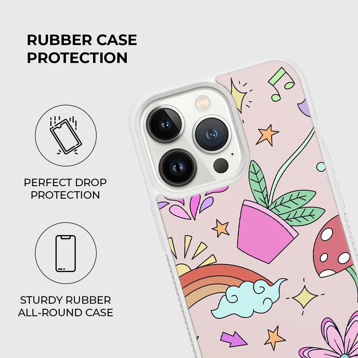 Psychedelic Style Rubber Phone Case