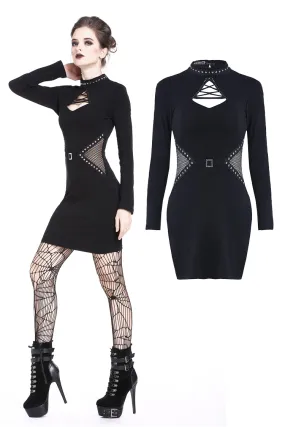 Punk ladies bandage chest slim waist bodycon DW203