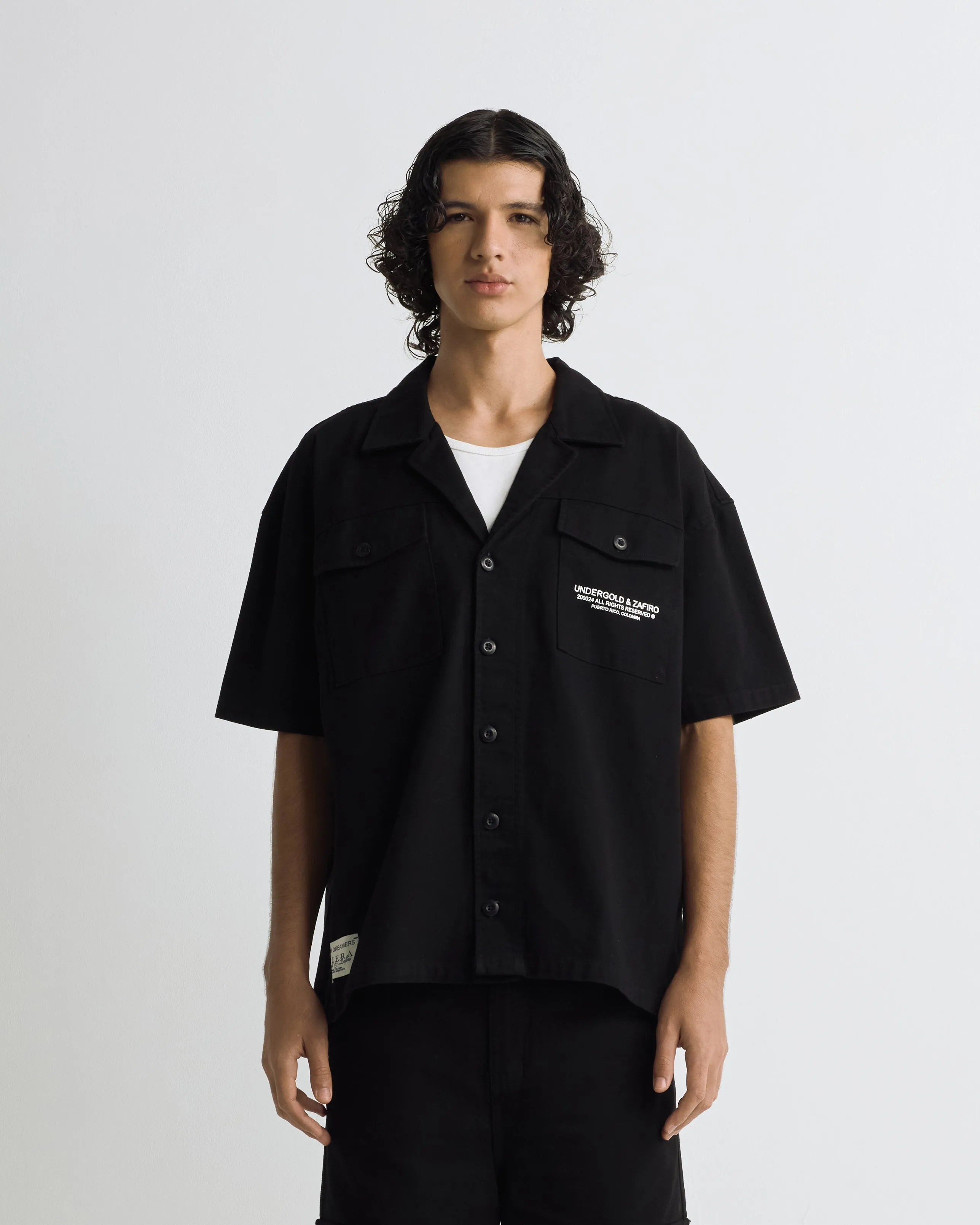 Riviera Heavyweight Short Sleeve Shirt Black