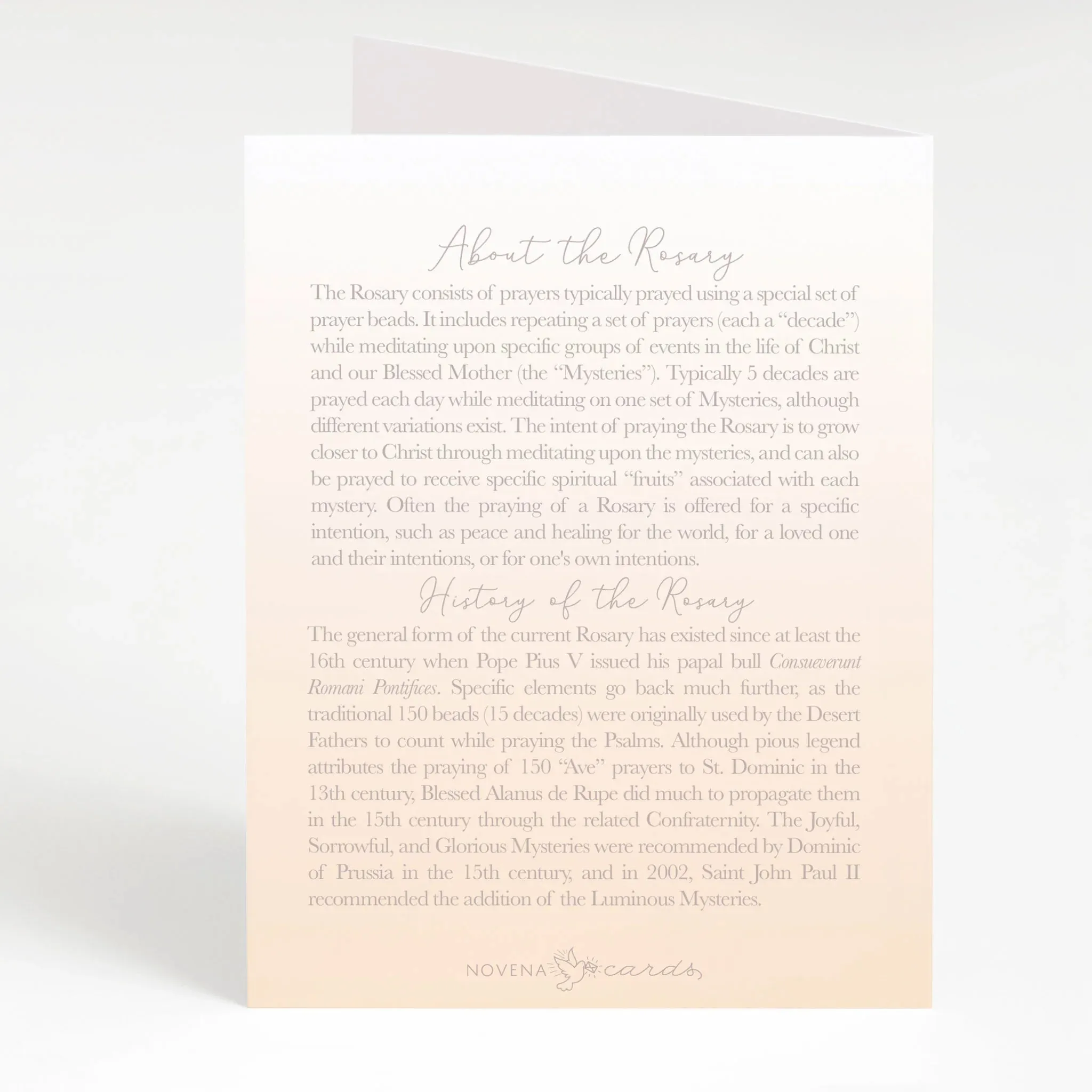 Rosary Novena Card for the Sacrament of Marriage