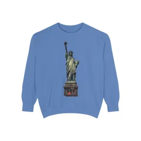 Statue of Liberty Sweatshirt - Unisex Garment-Dyed Collection - Perfect for Independence Day & Everyday Wear