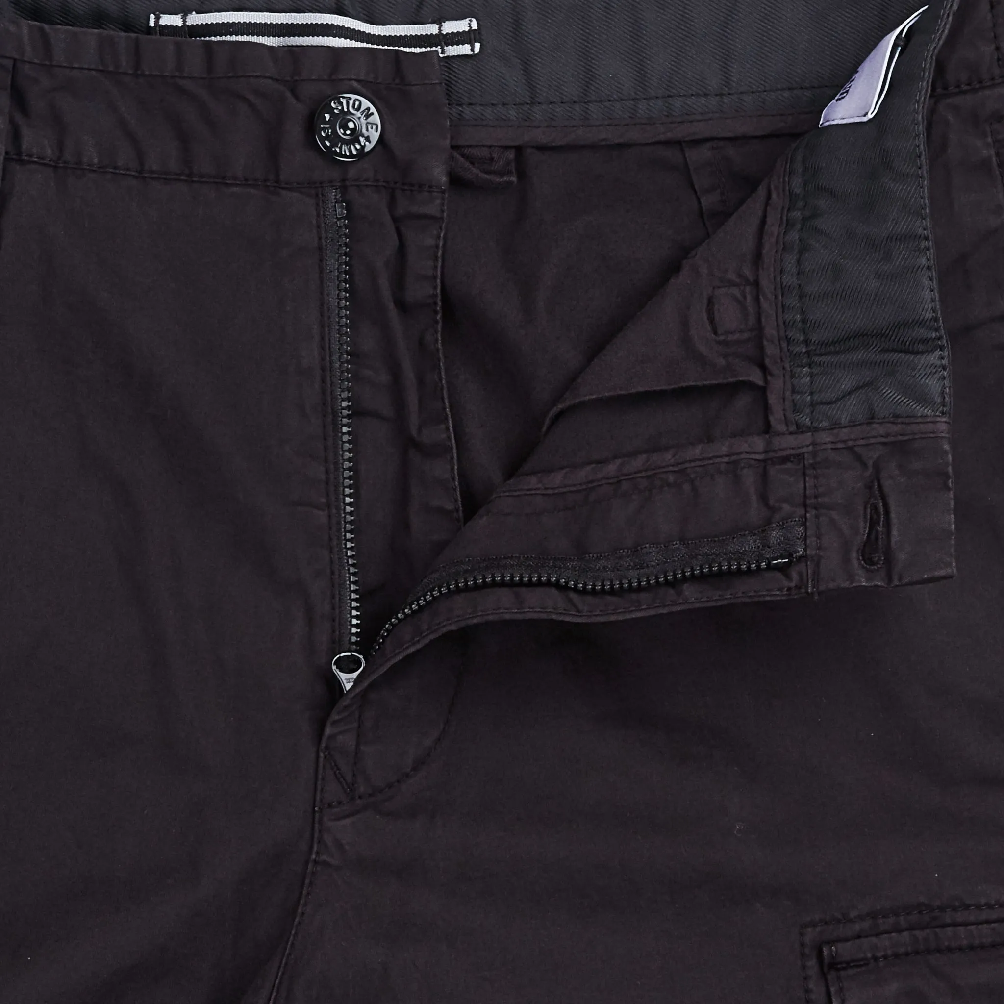 Stone Island Cotton Cargo Bukser I Sort