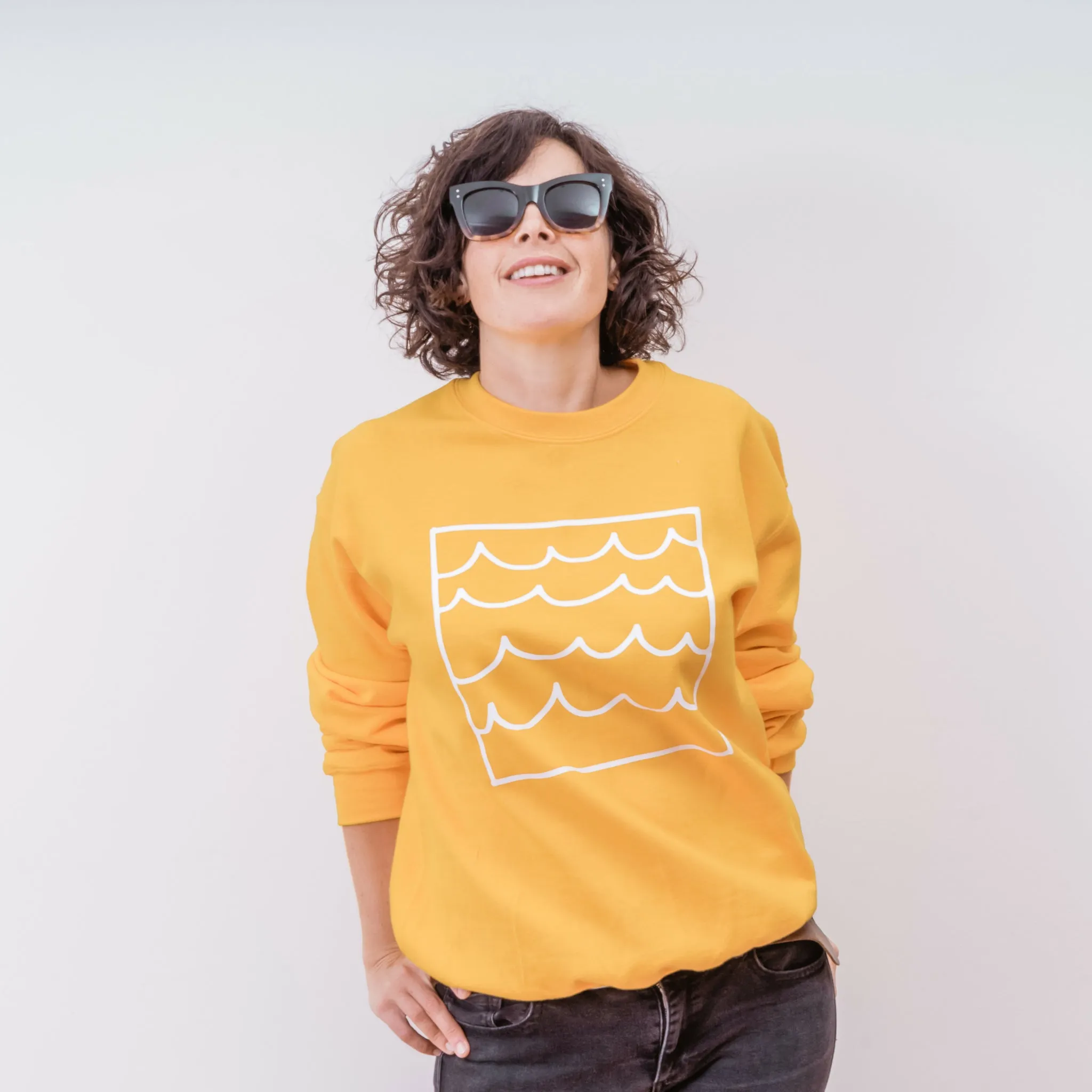 Sunshine and Waves Yellow Sweatshirt