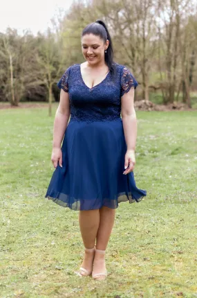 Swirl Dress - Navy