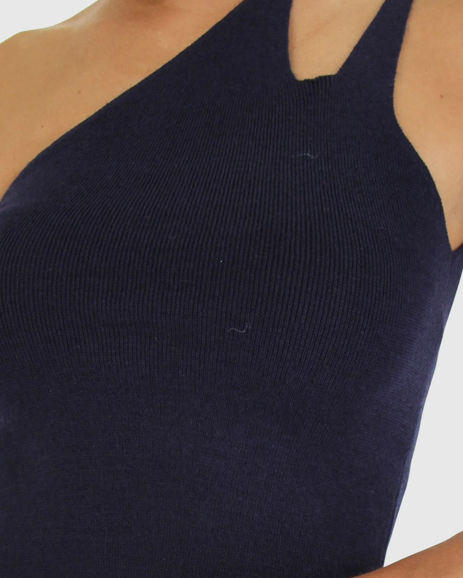 Symphony Double Strap Knit Crop - Navy