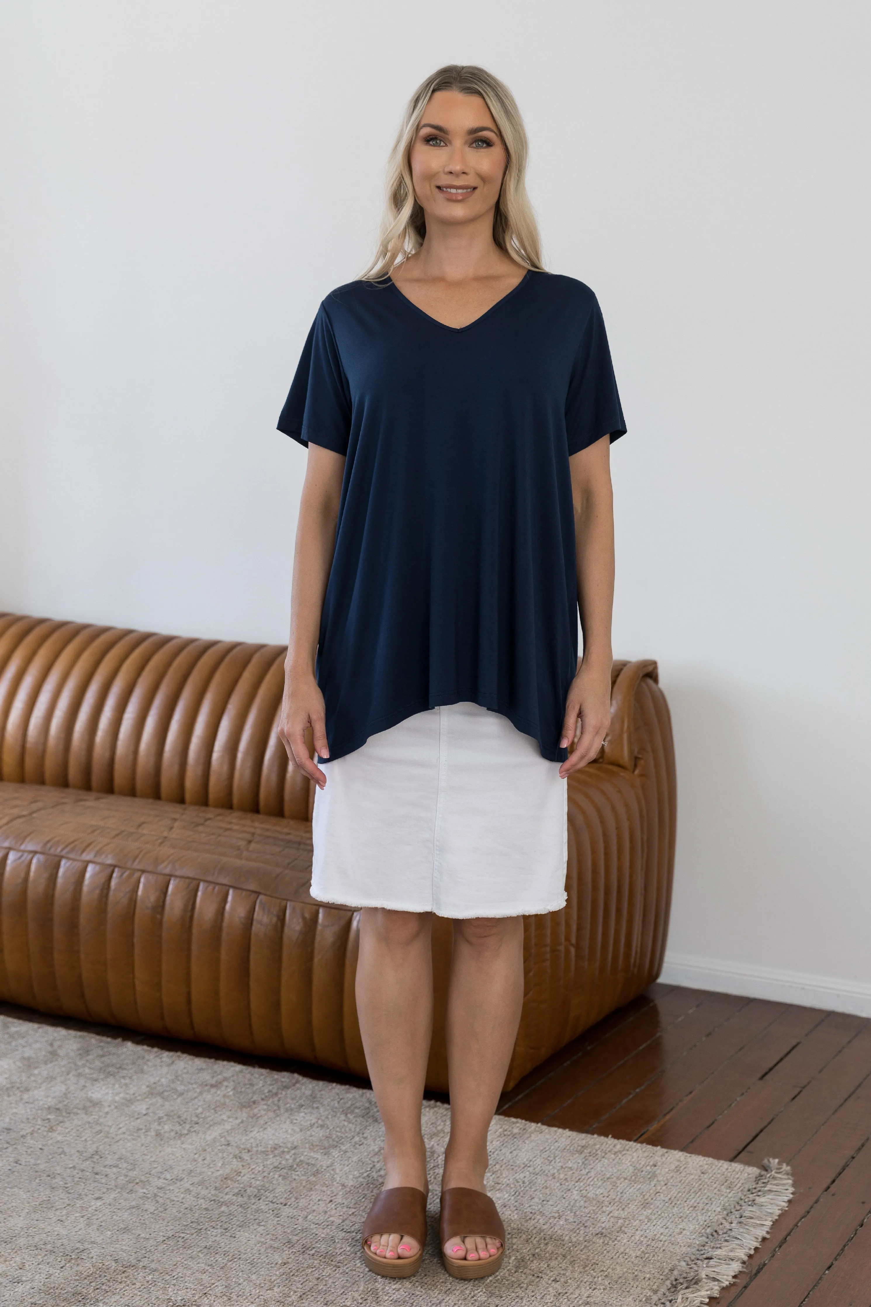 T-Shirt Top in Navy