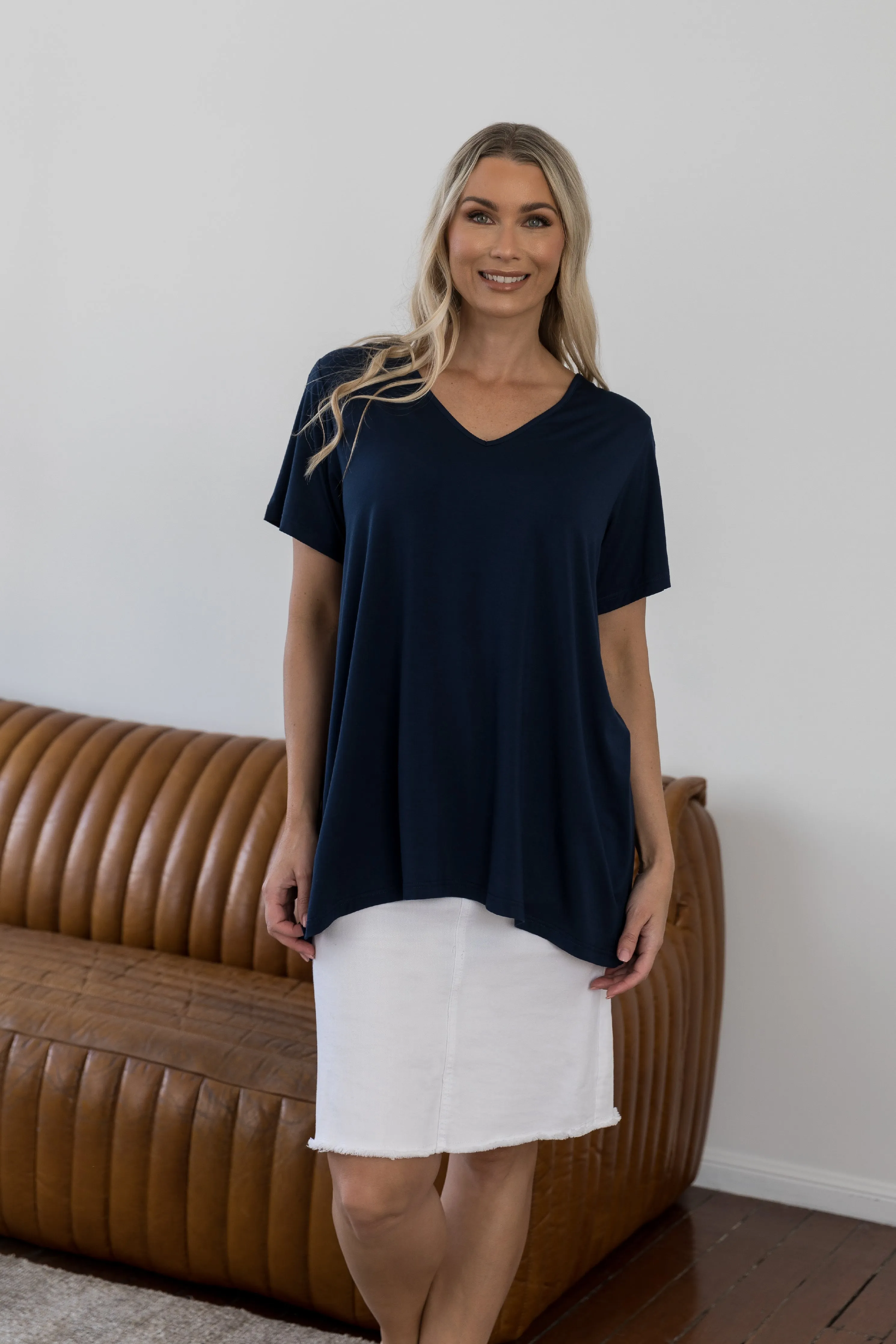 T-Shirt Top in Navy