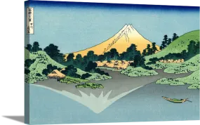 The Fuji Reflects in Lake Kawaguchi | Katsushika Hokusai Masters Classic Art in Gallery Wrapped Canvas | Various Sizes