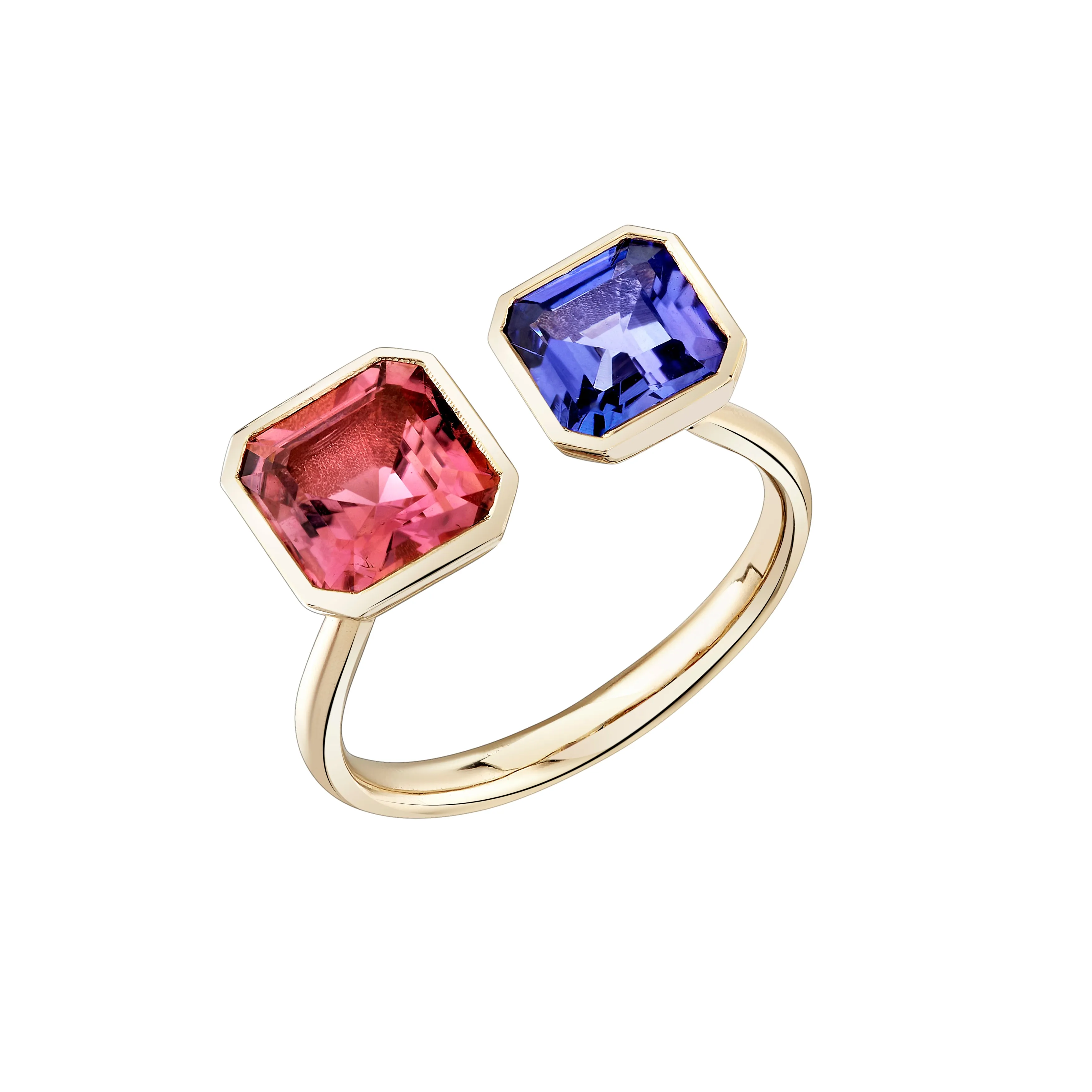 Toi et Moi Dahlia Gemstone Ring