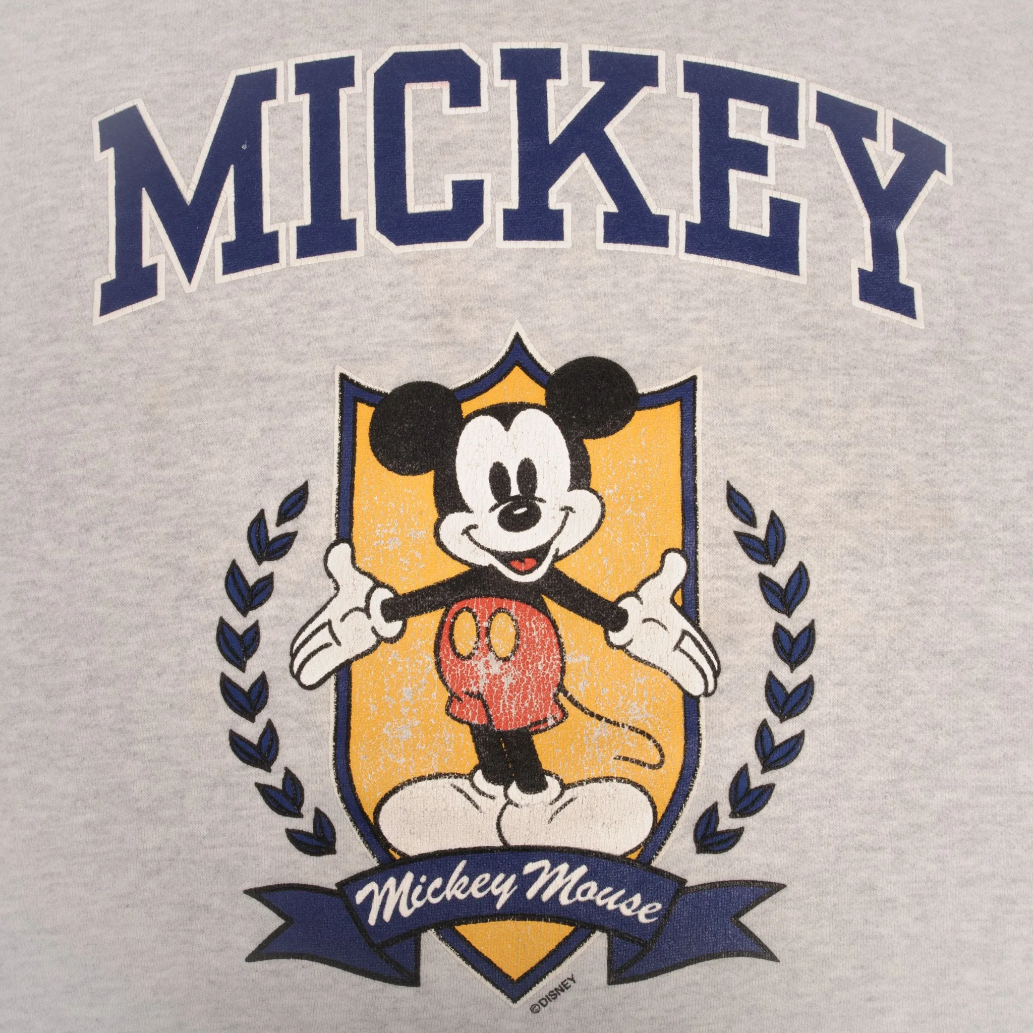 VINTAGE DISNEY MICKEY MOUSE 1990S GREY SWEATSHIRT SIZE XL MADE IN USA