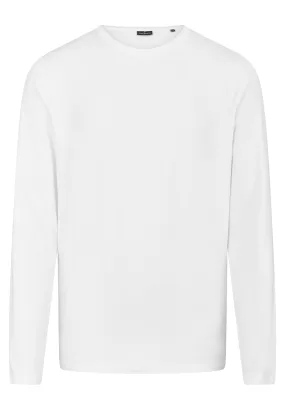 White Long Sleeve Crew