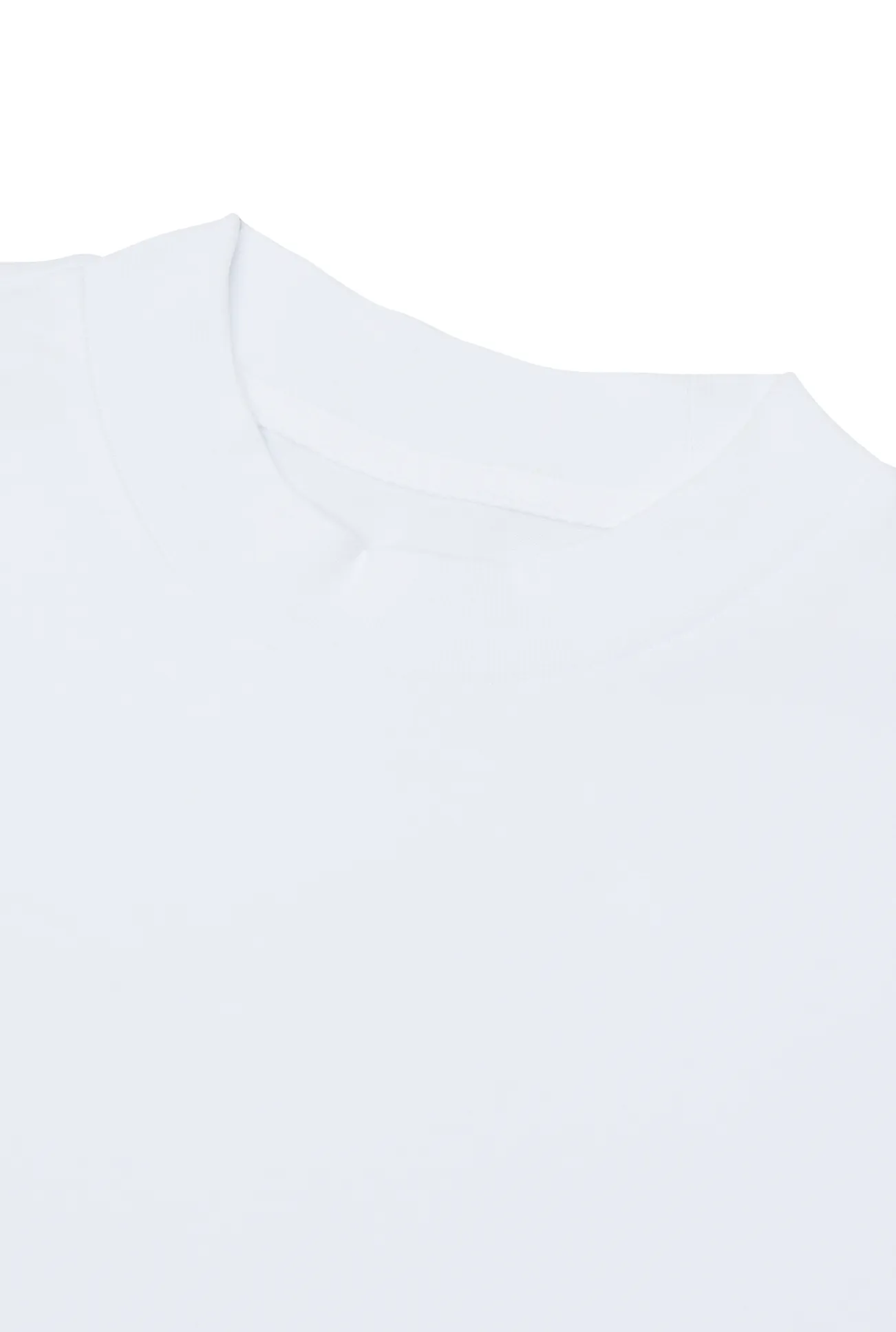 White Mock Neck T-Shirt